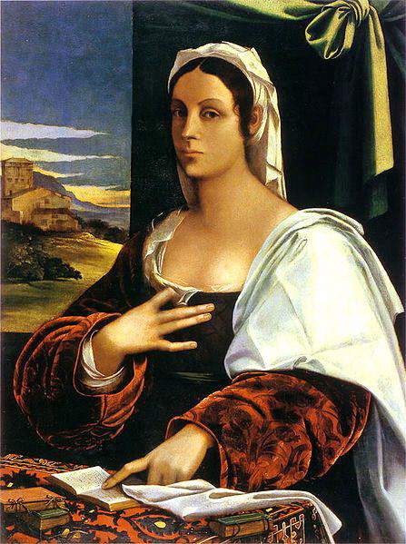 Ritratto di Vittoria Colonna Sebastiano del Piombo 1520-25  Barcellona-Museu Nacional deArt de Catalunya-Collezione Cambò