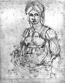 Vittoria Colonna Kreidezeichnung 1550 Michelangelo 240